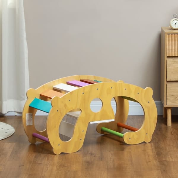Rootz klätterställning - Pikler Arch Ladder - Gungstol - Mångsidig inomhuslek - 91cm x 41cm x 48cm