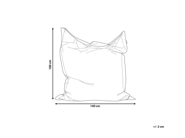 Överdrag för stor sittsäck Grön Nylon 180 x 140 cm Prickig Liggunderlag med dragkedja Kardborreband Stor sittsäck