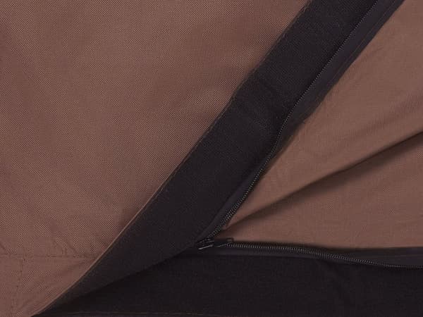Överdrag för stor sittsäck Brun Nylon 180 x 140 cm Prickig Liggunderlag med dragkedja Kardborreband Stor sittsäck