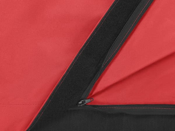 Överdrag för stor sittsäck Röd Nylon 180 x 140 cm Prickig Liggunderlag med dragkedja Kardborreband Stor sittsäck