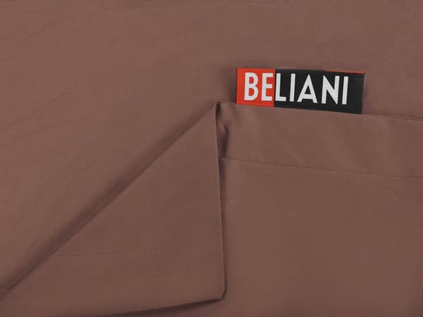 Betræk til sækkestol brun nylon 140 x 180 cm vandtæt holdbar have interiør lynlås velcro