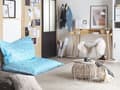 Miniatyrbilde 2 av 7: Trekk til sakkosekk Lyseblå Prikkete motiv Nylon 140 x 180 cm L Glidelås Borrelås Stor sittesekk