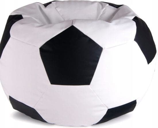 Miljövänlig fotbollsdesign bönstol - Hållbart läder, 55x35cm