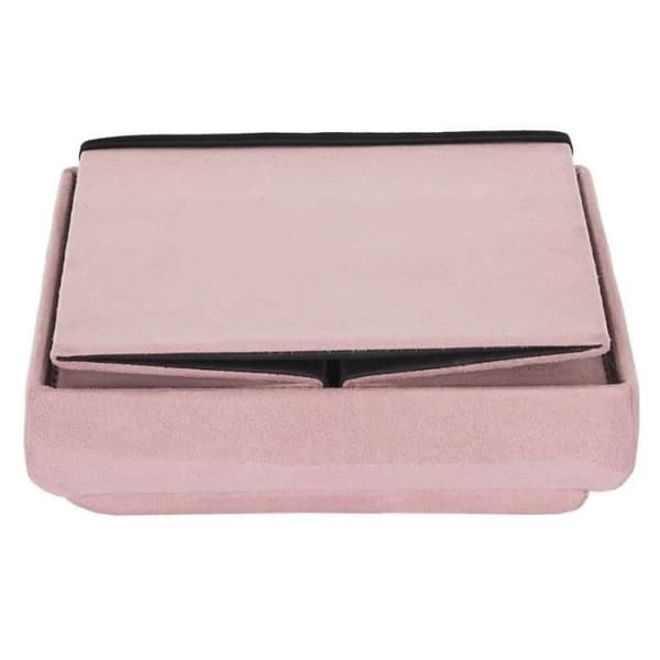 Puff &amp; Förvaringskista "sten" 30cm Rosa - Paris Pris