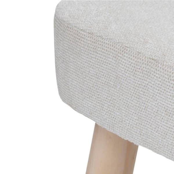 Taburett "Thena" vit ivory - Atmosphera inredningsdesigner