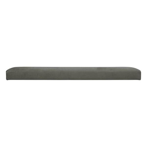Fällbar dubbelpuff "Lilou" i sammet 76x38cm grå - Grå - Atmosphera inredningsdesigner