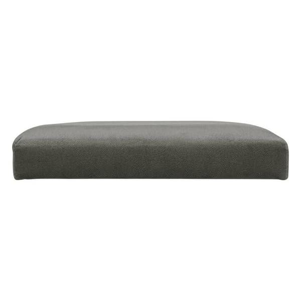 Fällbar dubbelpuff "Lilou" i sammet 76x38cm grå - Grå - Atmosphera inredningsdesigner