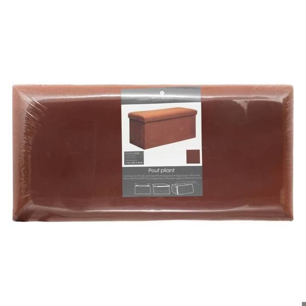 Fällpuff - ATMOSPHERA - Lilou - Sammet amber - 76x38cm - Förvaringsutrymme