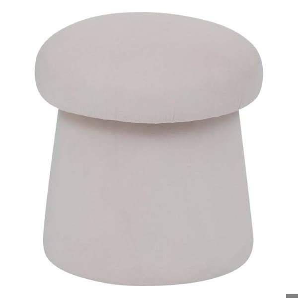 Pouf "Noa" D37cm vit ivor - Atmosphera inredningsdesigner - Ivor