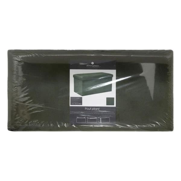 Fällbar dubbelpuff "Lilou" i sammet 76x38cm olivgrön - Olivgrön - Atmosphera inredningsdesigner
