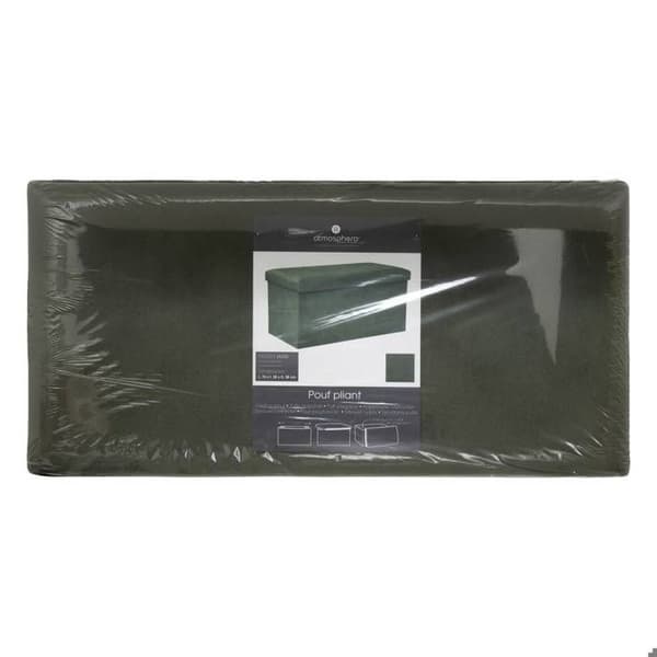 Fällbar dubbelpuff "Lilou" i sammet 76x38cm olivgrön - Olivgrön - Atmosphera inredningsdesigner