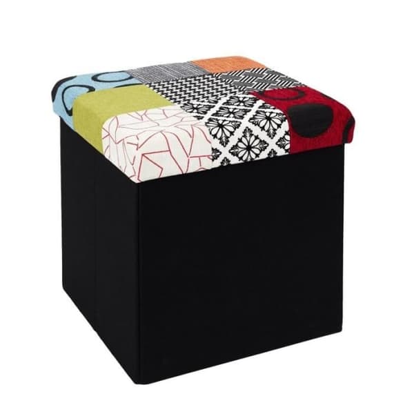 FALLOV POUF MED FOLDAT PATCHWORK