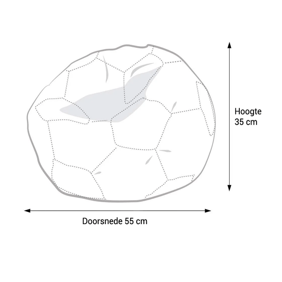 Fotbollssäck - Eko-Läder - Ø 55 Cm - Orange Vit