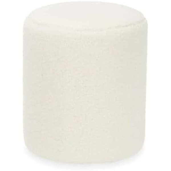 Puff - PRESENTDEKOR - Vit - 33 x 33 x 38 cm - 1 sits - Inomhus