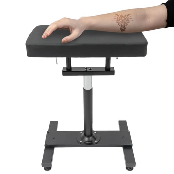 Armstøtte Tatoveringsstand, Højdejusterbar, Behagelig Polstring,sort