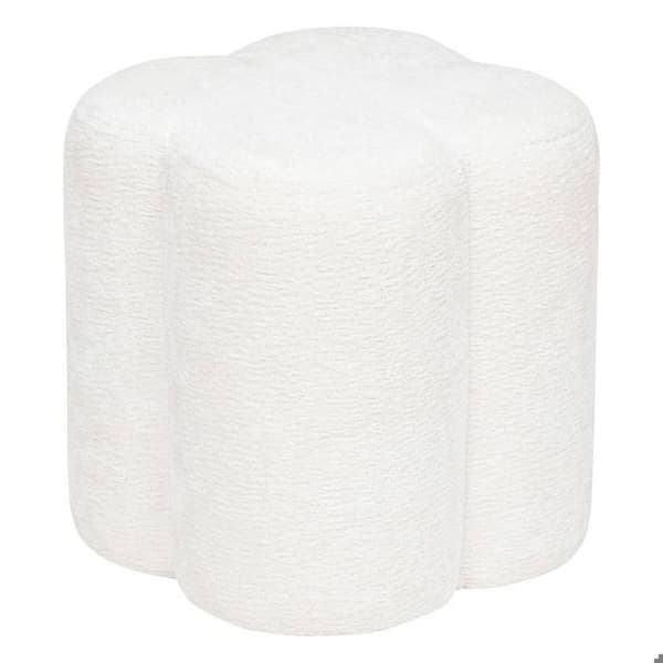 Pouf "Lavon" vit 38x35x35cm - Atmosphera inredningsskapare - Vit