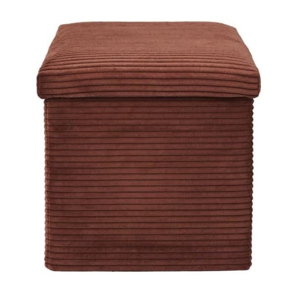 Fällbar förvaringspuff "Scott" 38cm Terracotta
