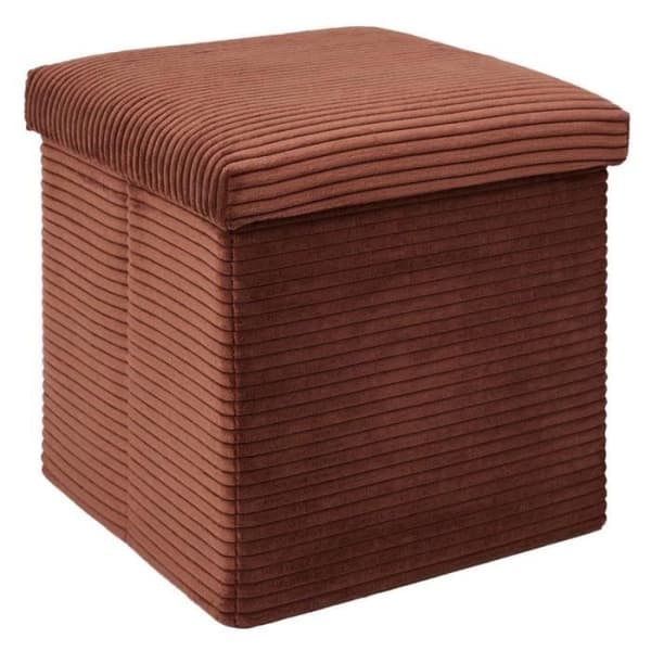 Fällbar förvaringspuff "Scott" 38cm Terracotta