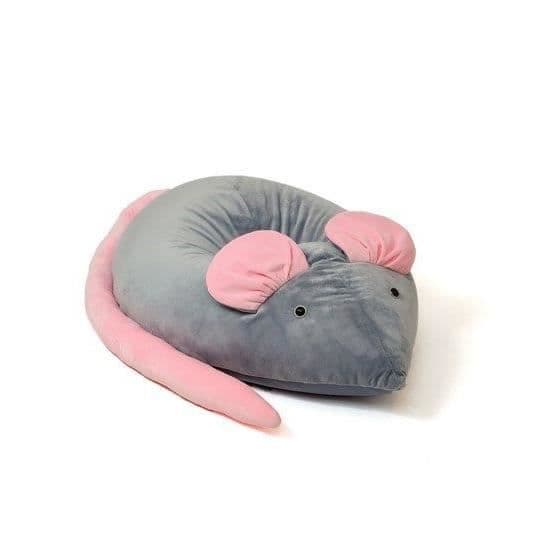 Go Gift Sako puffpåse Mus grå-rosa L 110 x 80 cm - 5905359291510