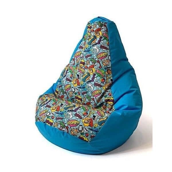 Go Gift Sako sittväska Pärontryck med blå ränder XL 130 x 90 cm - 5905359299325
