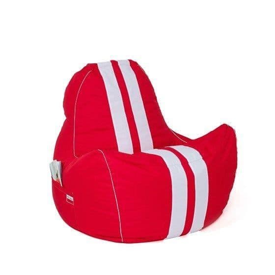 Go Gift Ferrari röd-vit XXL 140 x 100 cm Sako puffväska - 5905359294351