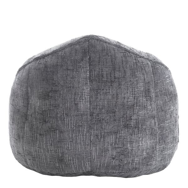 Bean Bag Stolar för Vuxna med Högtrycksskum och Polstrad Skumkudde – Lazy Sofa Stol med Fotpall, Komprimerad och Bekväm i Grå Färg