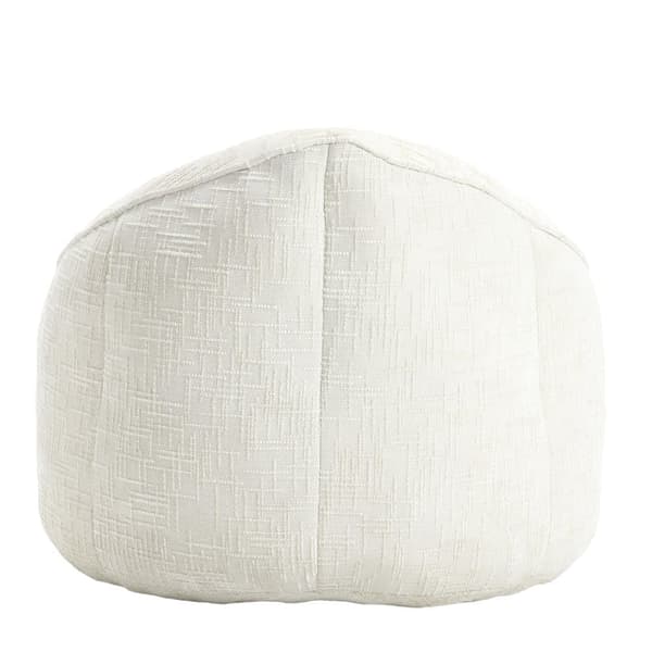 Sækkestol Sofastol med Fodskammel – Komprimeret Memory Foam Fyld, Ergonomisk Design til Voksne, Blød Chenille, Beige