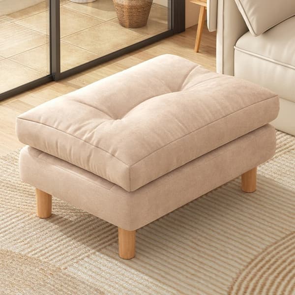 STOR POUFFE REKTANGULÄR ottoman FOTSTÖD FÅTÖLJ PALL SIT