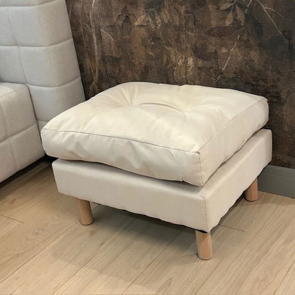STOR POUFFE REKTANGULÄR ottoman FOTSTÖD FÅTÖLJ PALL SIT
