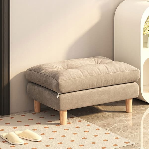 POUFFE REKTANGULÄR ottoman FOTSTÖD FÅTÖLJ PALL SIT