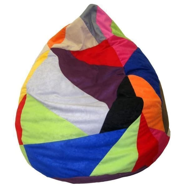 Heunec - 670891 - Pouf Patchwork 120 l Flerfärgad