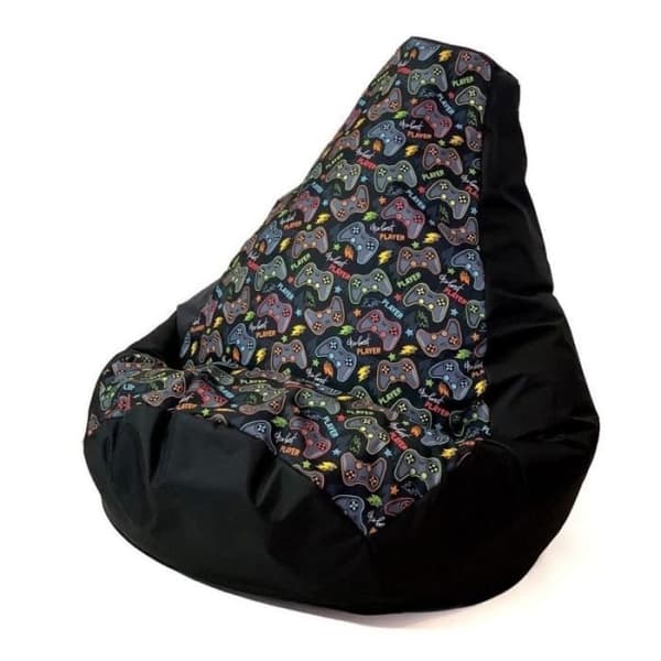 Go Presentpåse Sako puff Pärontryck svart-player pad XL 130 x 90 cm - 5905359299561