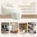 Miniatyrbild 4 av 5: Säcksäcksoffa med högtrycksskum, säcksäck i vuxenmaterial med vadderad skumfyllning, komprimerad säcksäck med fotstöd (beige)