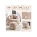 Miniatyrbild 2 av 6: Pouf Soffa Stol Tryckluftspuff Vuxenmaterial med komprimerad skumvaddering Puff med fotstöd (Kaki)