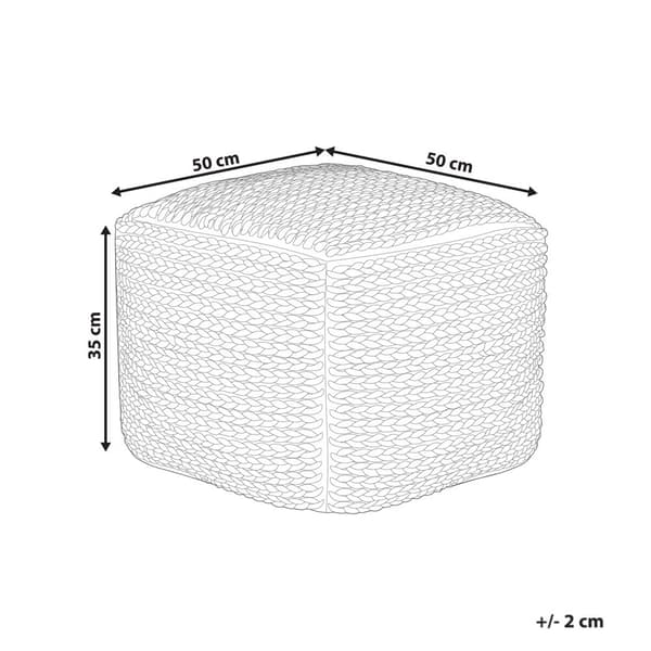 Bomullspuff 50 x 50 x 35 cm beige DAMAN Lumarko!