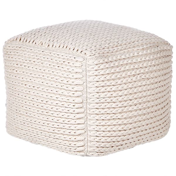 Bomullspuff 50 x 50 x 35 cm beige DAMAN Lumarko!