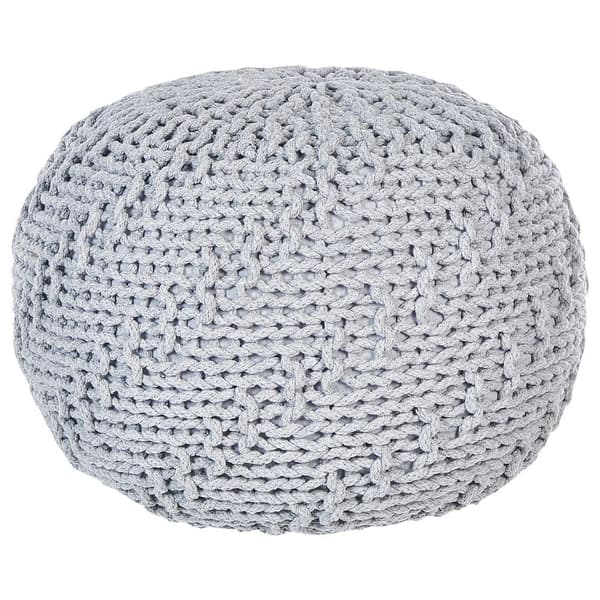 Puff 50 x 35 cm grå PRIENE Lumarko!