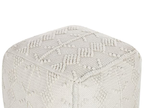 Pouf 40 x 40 cm valkoinen WARANGAL Lumarko!
