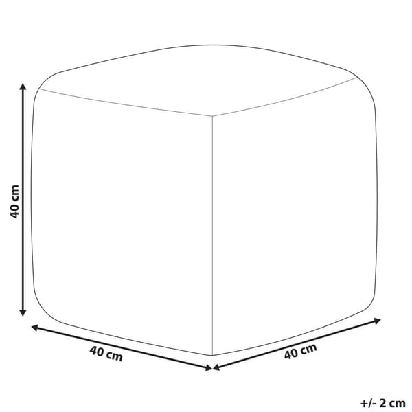 Pouf 40 x 40 cm valkoinen WARANGAL Lumarko!