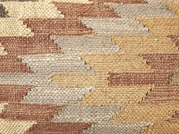 Jutepuff 50 x 50 x 30 cm flerfärgad DEEPOR Lumarko!