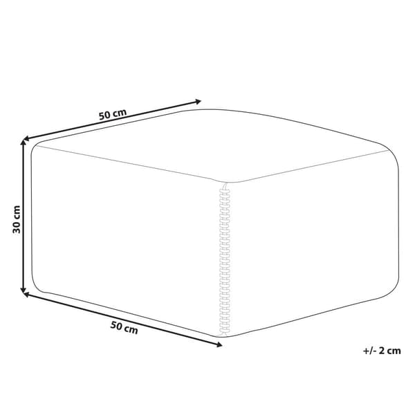 Jutepuff 50 x 50 x 30 cm flerfärgad DEEPOR Lumarko!
