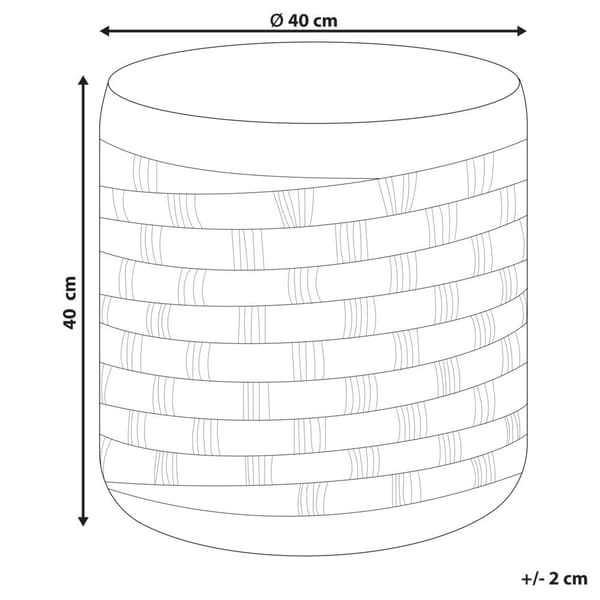 Punottu rahi 40 cm luonnonvärinen BASSLET Lumarko!