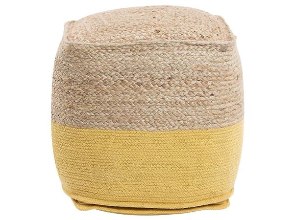 Pouf 44 x 44 x 44 cm keltainen KIRAMA Lumarko!