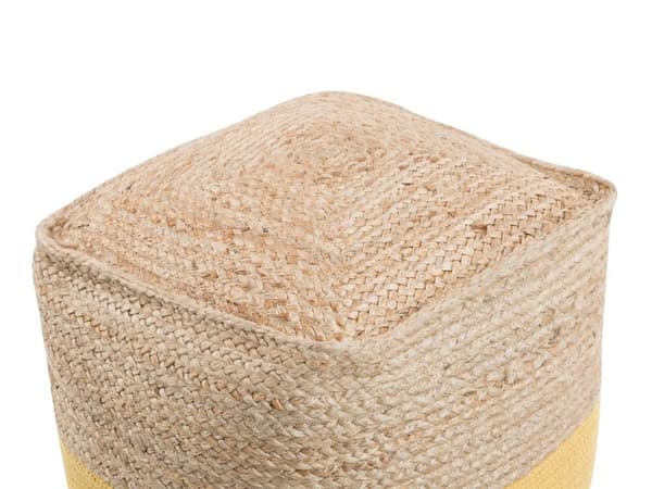 Pouf 44 x 44 x 44 cm keltainen KIRAMA Lumarko!