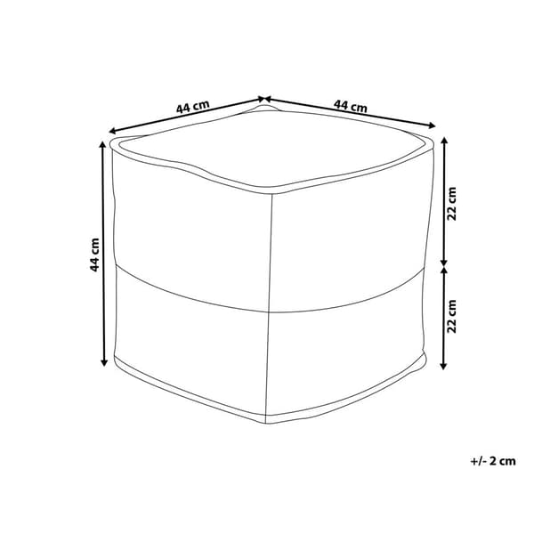 Pouf 44 x 44 x 44 cm keltainen KIRAMA Lumarko!