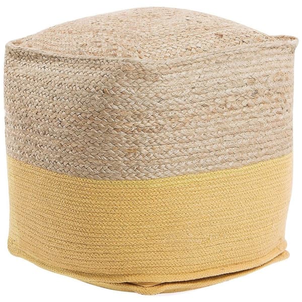 Pouf 44 x 44 x 44 cm keltainen KIRAMA Lumarko!