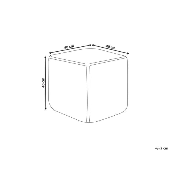 Pouf 40 x 40 x 40 cm oranssi ALIPUR Lumarko!