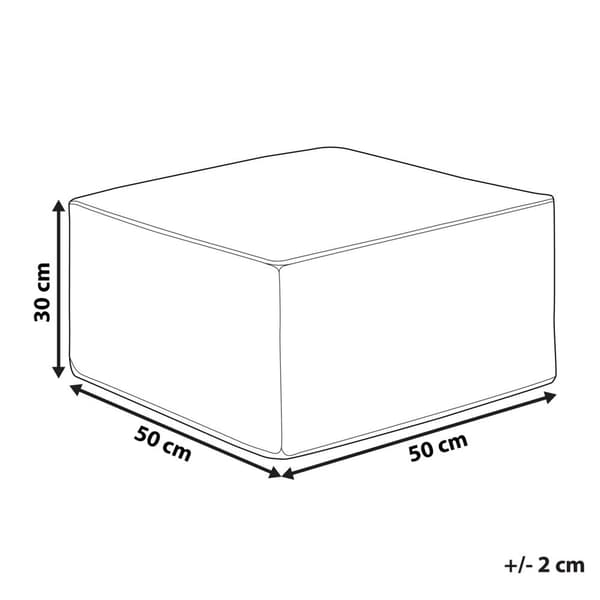Puf 50 x 50 x 30 cm brun MUKKI Lumarko!