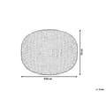 Miniatyrbild 6 av 7: Sittpuff 50 x 35 cm gulbeige CONRAD Lumarko!
