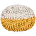 Miniatyrbild 1 av 7: Sittpuff 50 x 35 cm gulbeige CONRAD Lumarko!